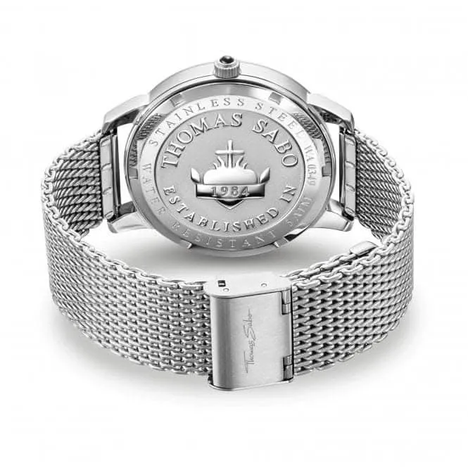 Thomas Sabo Black Rebel Spirit Compass Mesh Strap Mens Watch WA0349-201-203