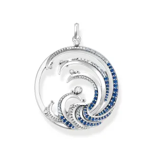 Thomas Sabo Blue Cubic Zirconia Pendant Sterling Silver	Jewelry