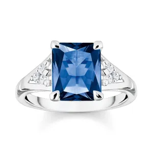 Thomas Sabo Blue Cubic Zirconia Sterling Silver Ring Sterling Silver	Jewelry