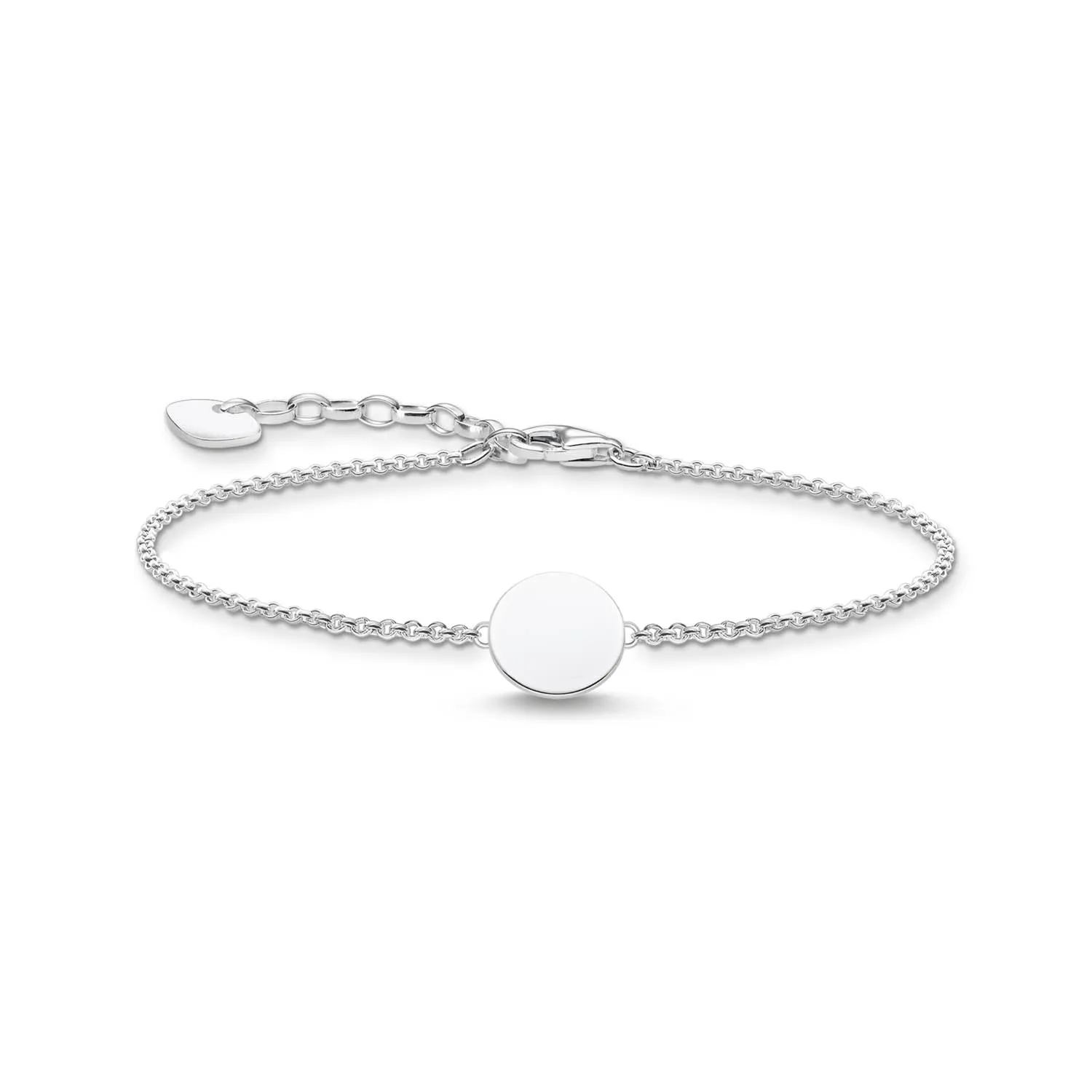 Thomas Sabo Engrav Sterling Silver Small Disc 16-19cm Bracelet Sterling Silver	Jewelry