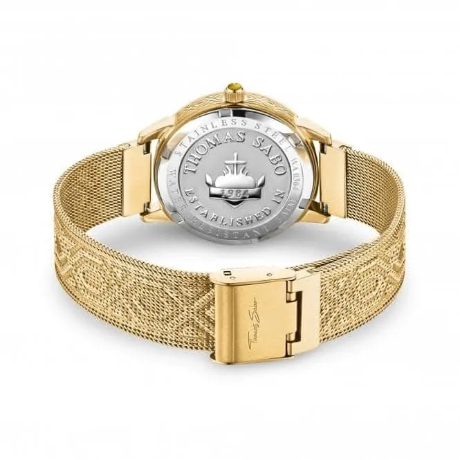 Thomas Sabo Garden Spirit Tigers Eye Gold Womens Watch WA0364-264-205