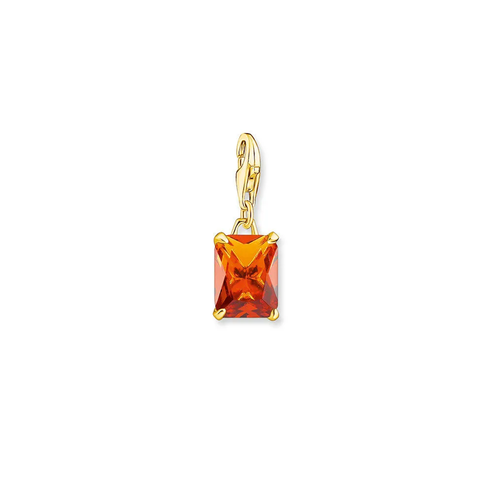 Thomas Sabo Gold Plated Sterling Silver Cognac Glass Ceramic Jewel Small Pendant Sterling Silver	Jewelry