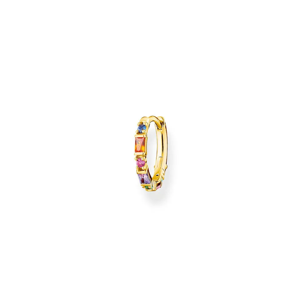 Thomas Sabo Gold Plated Sterling Silver Dancing Colour Hoop Earring * 1 Earring Only* Sterling Silver	Jewelry