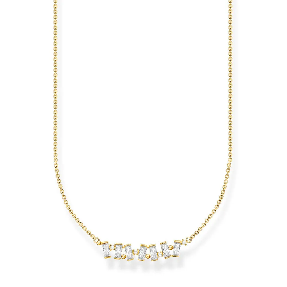 Thomas Sabo Gold Plated Sterling Silver Dancing Cubic Zirconia 38-42 cm Chain Sterling Silver	Jewelry