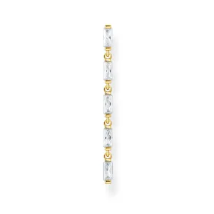 Thomas Sabo Gold Plated Sterling Silver Dancing CZ Single Earrings Sterling Silver	Jewelry