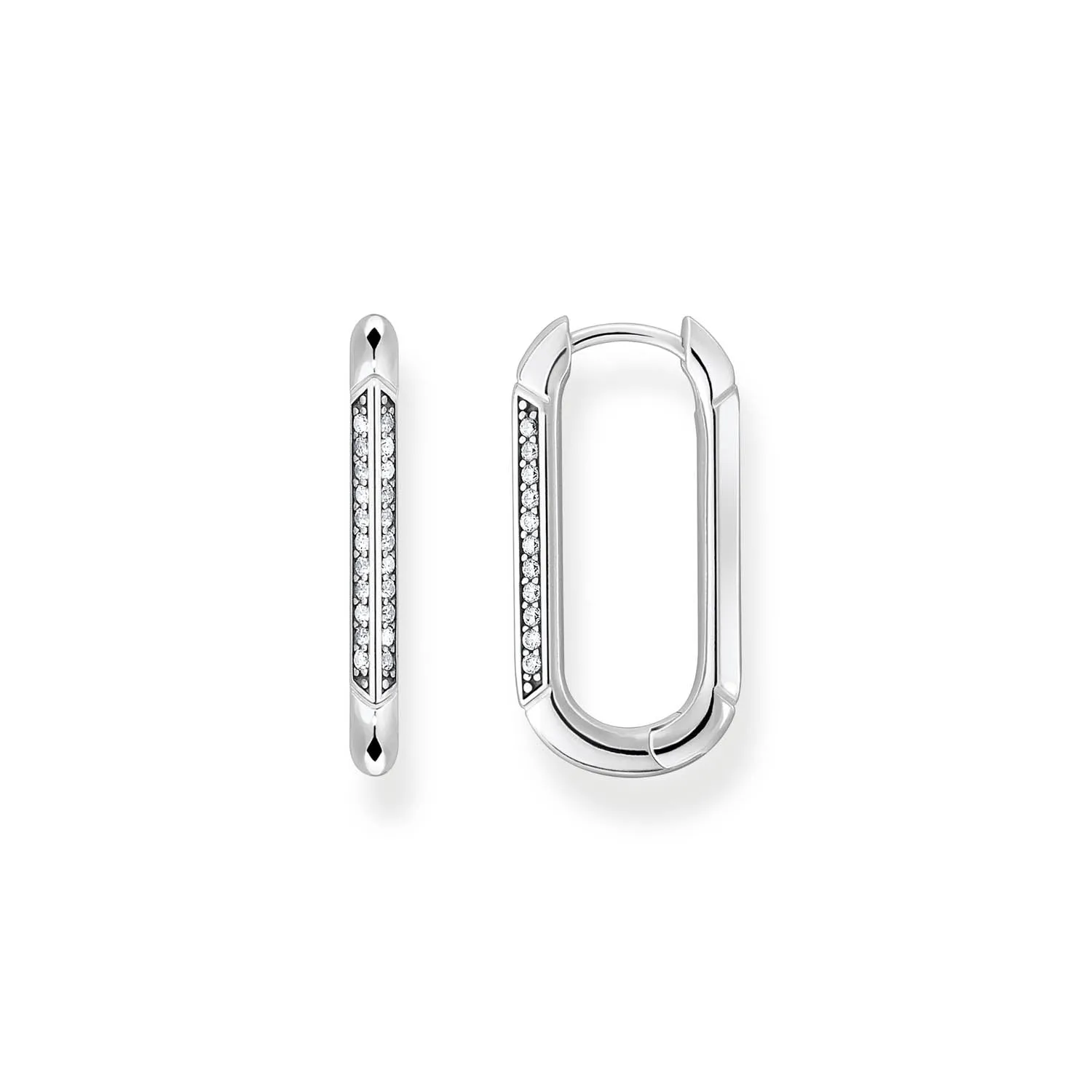 Thomas Sabo Heritage Sterling Silver Cubic Zirconia Anchor Hoop Earring Sterling Silver	Jewelry