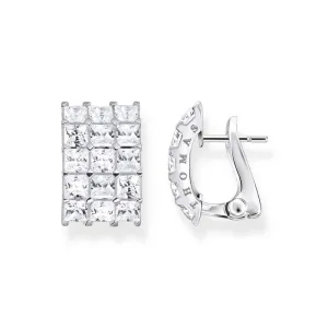 Thomas Sabo Heritage Sterling Silver CZ Curved Stud Earrings Sterling Silver	Jewelry