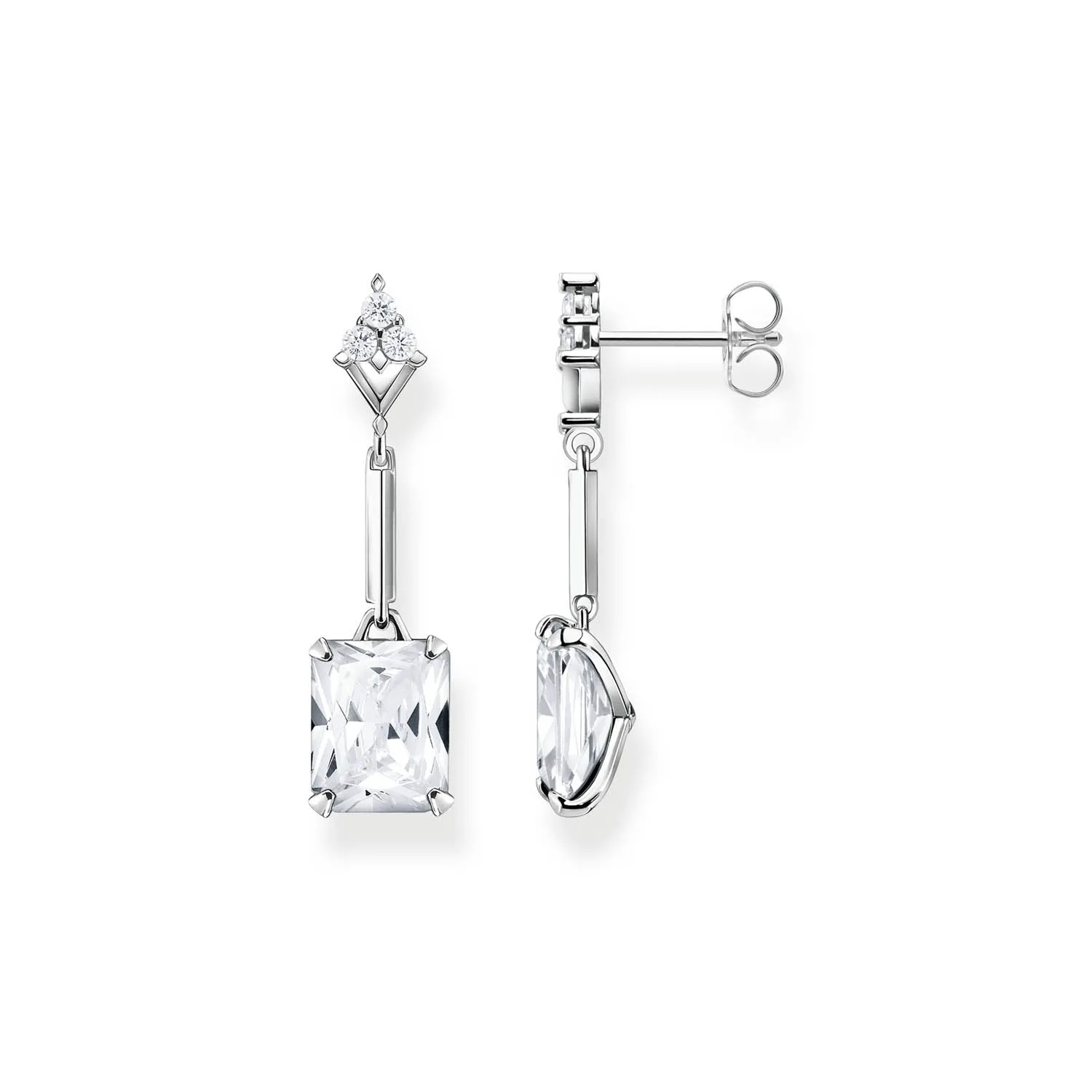 Thomas Sabo Heritage Sterling Silver CZ Drop Earrings Sterling Silver	Jewelry