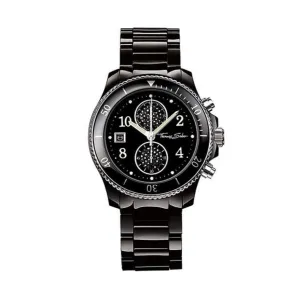 Thomas Sabo Jewellery Ladies' Thomas Sabo Rebel at Heart Black Ceramic Quartz Bracelet Watch, WA0058-220-203