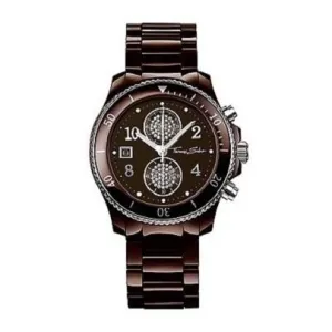 Thomas Sabo Jewellery Thomas Sabo Chronograph Brown Ceramic Bracelet Watch, WA0093-238-205
