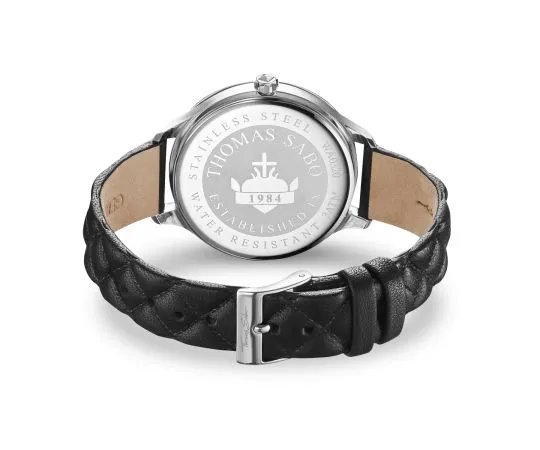 Thomas Sabo Jewellery THOMAS SABO Ladies Rebel Black Leather Watch