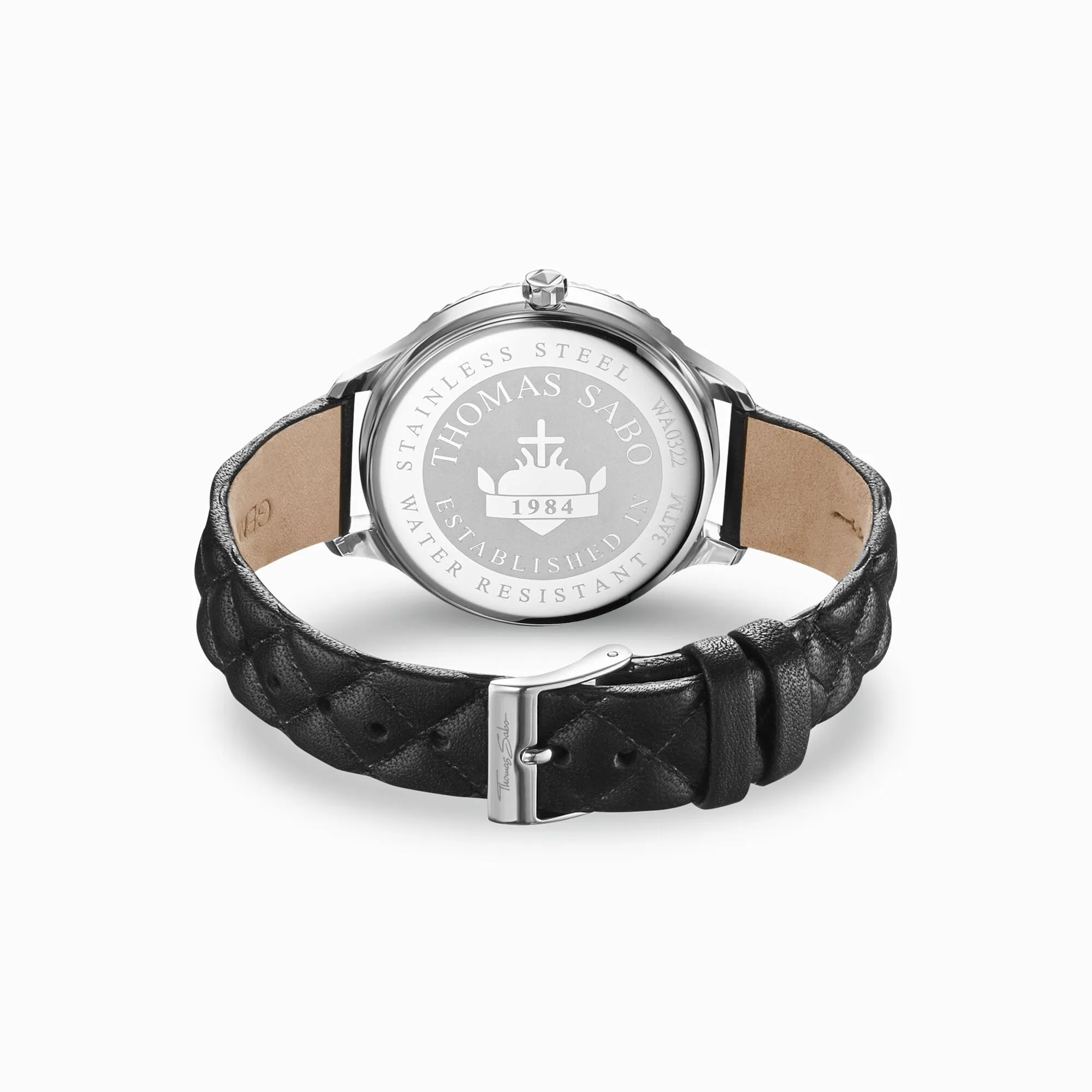 Thomas Sabo Jewellery THOMAS SABO Rebel At Heart Leather Black Pyramid Watch