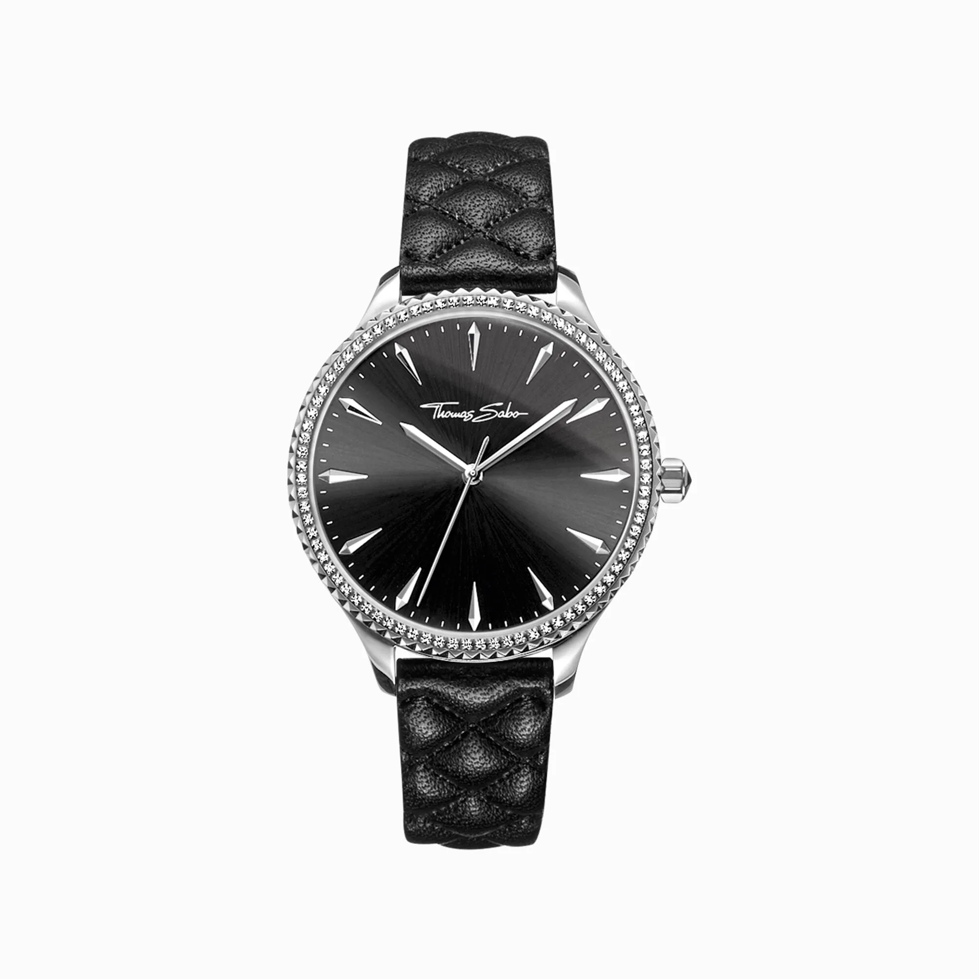 Thomas Sabo Jewellery THOMAS SABO Rebel At Heart Leather Black Pyramid Watch