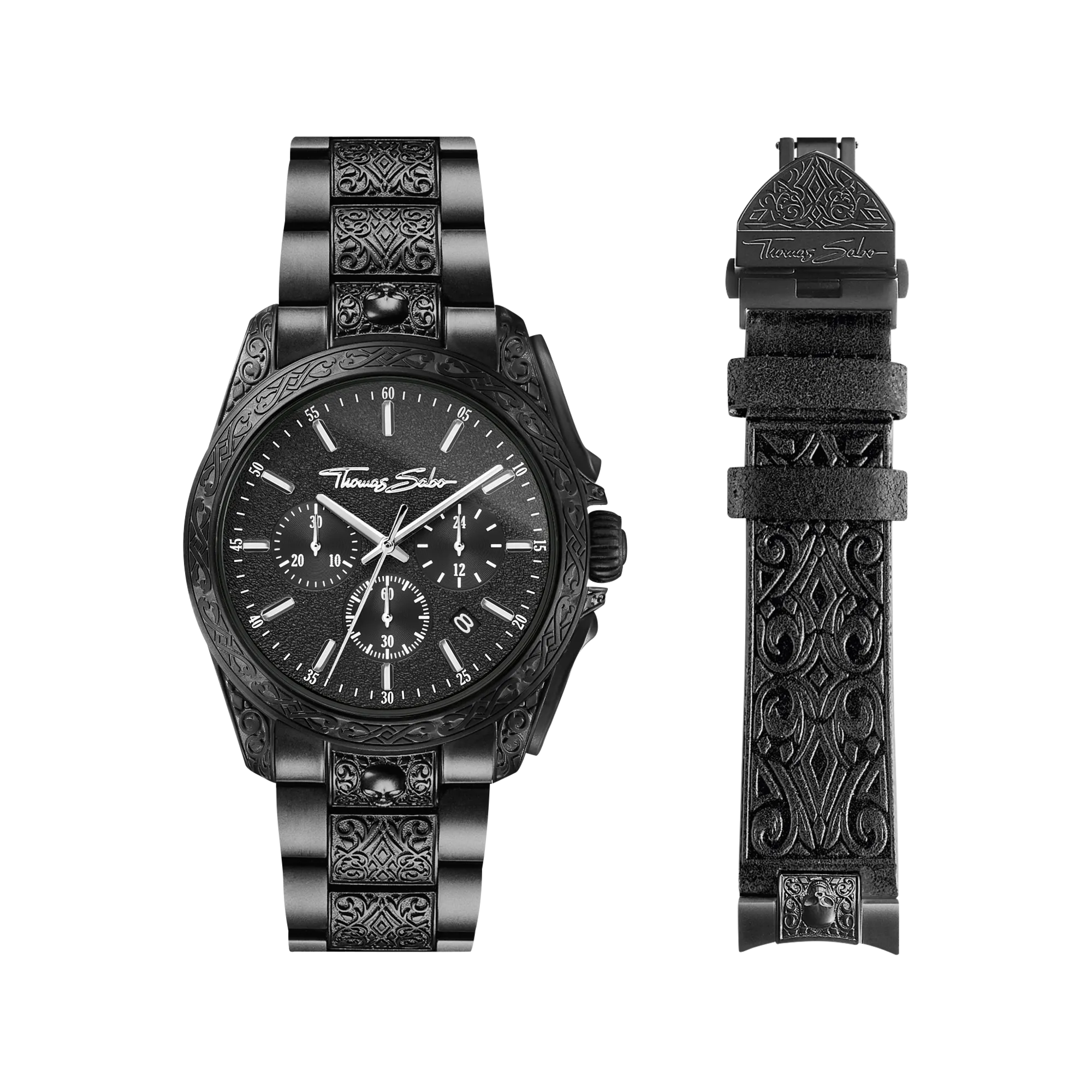 Thomas Sabo Mens Watches Men’s watch Rebel at heart Chronograph black