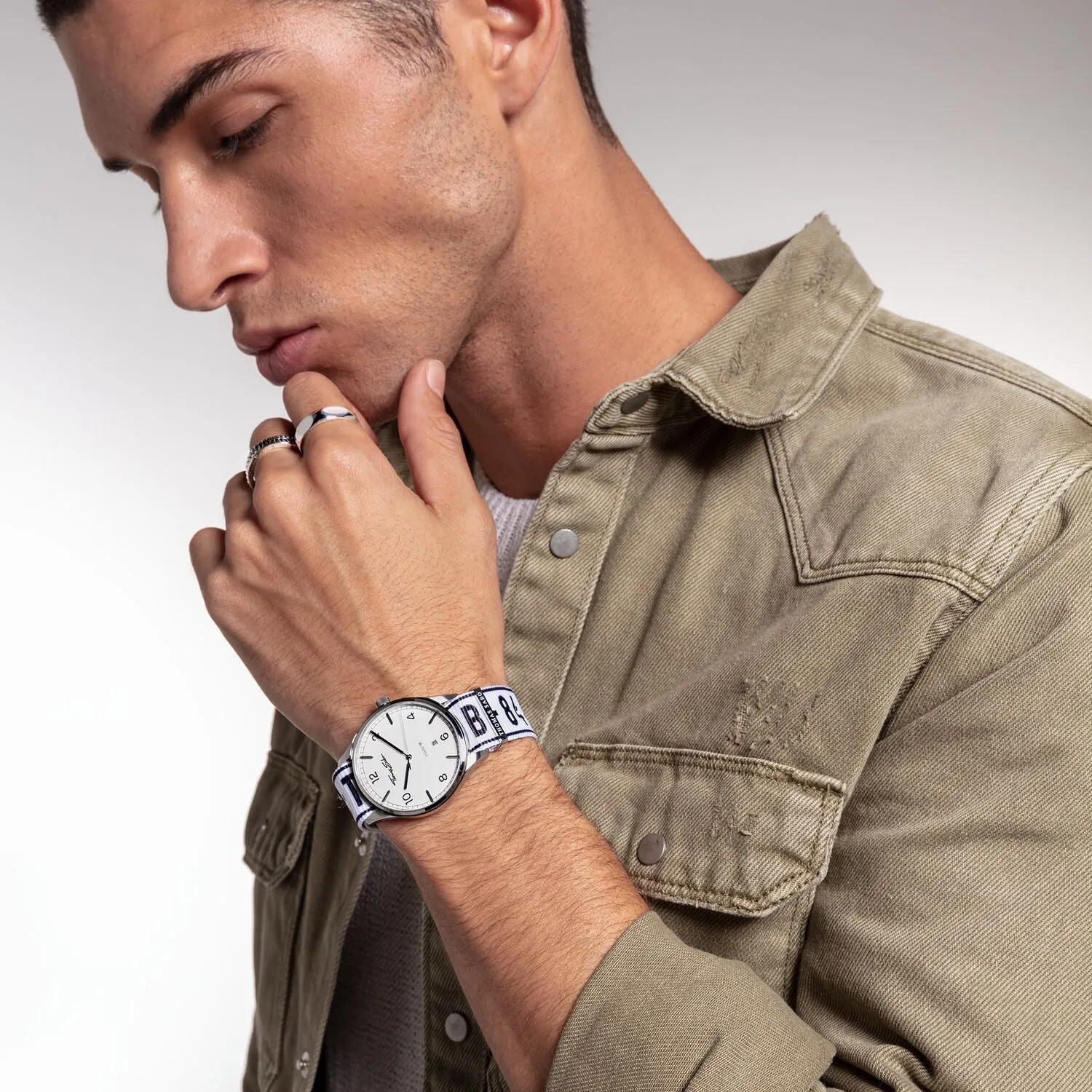 Thomas Sabo Mens Watches Watch Band Urban Nato White