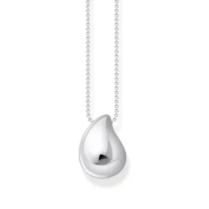 Thomas Sabo Sterling Silver Bold Organic Drop Pendant On 45-50cm Chain Sterling Silver	Jewelry