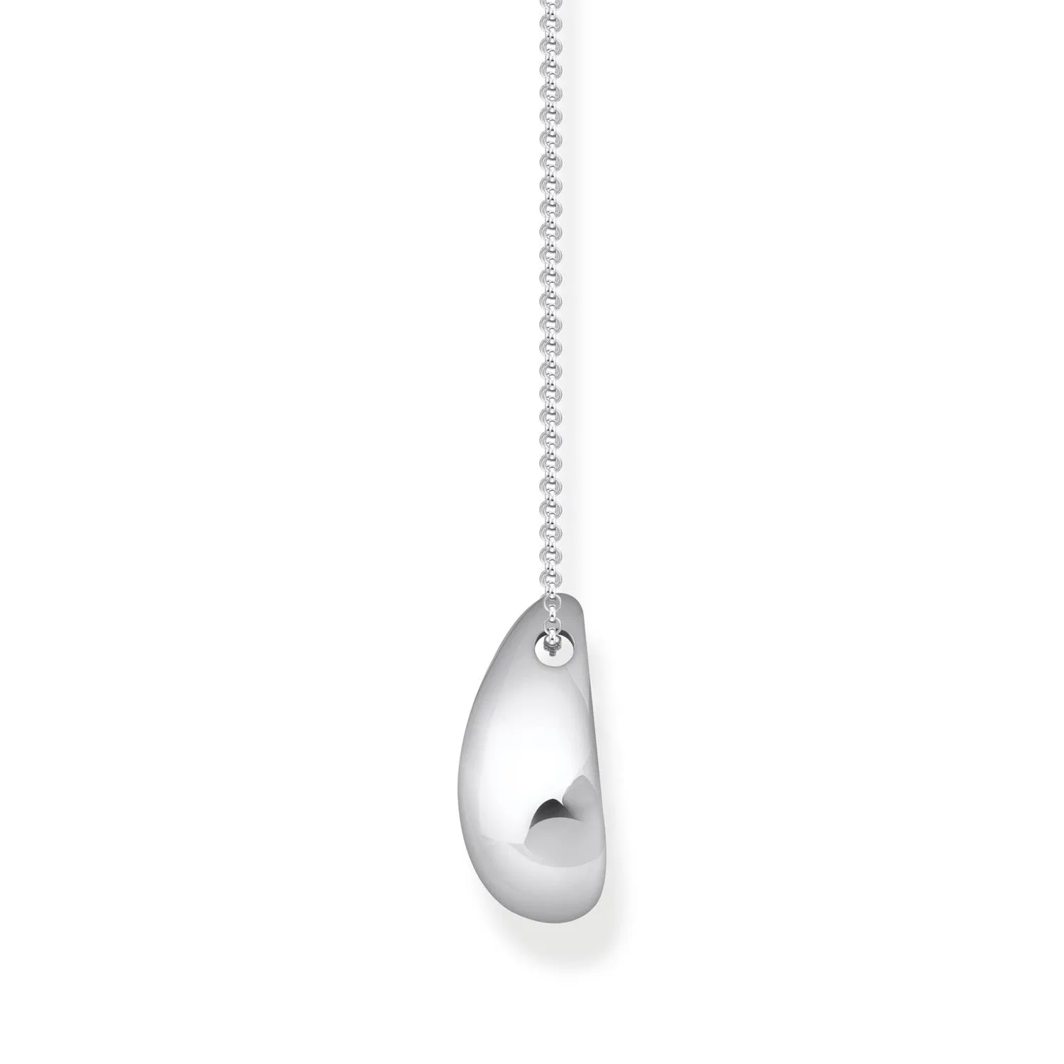 Thomas Sabo Sterling Silver Bold Organic Drop Pendant On 45-50cm Chain Sterling Silver	Jewelry