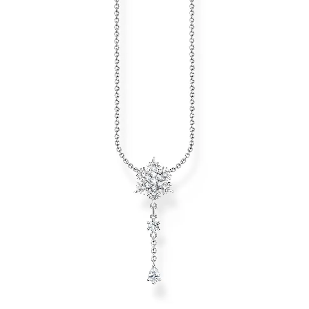 Thomas Sabo Sterling Silver Charm Club Snow Crystal CZ 40-45cm Chain Sterling Silver	Jewelry
