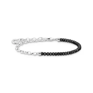 Thomas Sabo Sterling Silver Charmista Black Onyx Belcher 16-19cm Bracelet Sterling Silver	Jewelry