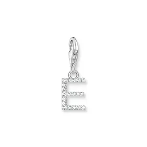 Thomas Sabo Sterling Silver Charmista CZ Letter "E" Charm Sterling Silver	Jewelry