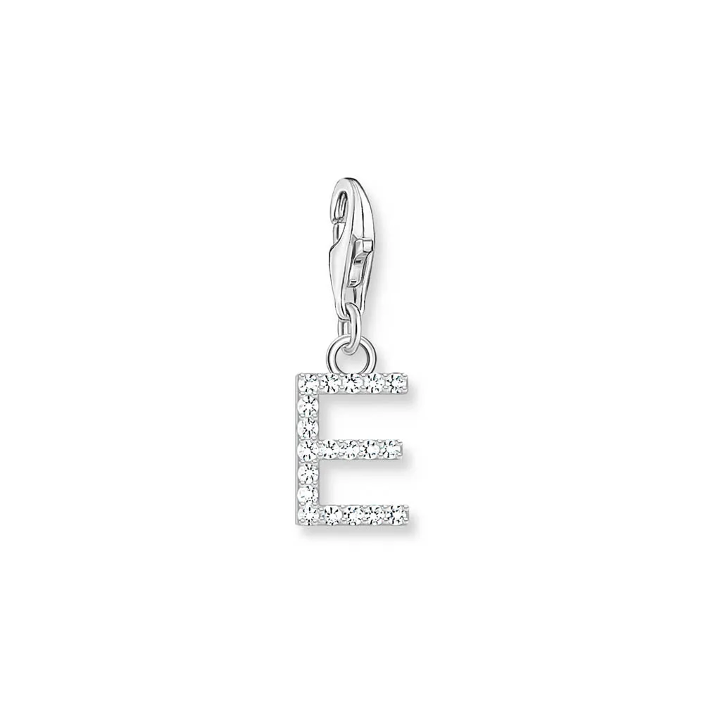 Thomas Sabo Sterling Silver Charmista CZ Letter "E" Charm Sterling Silver	Jewelry