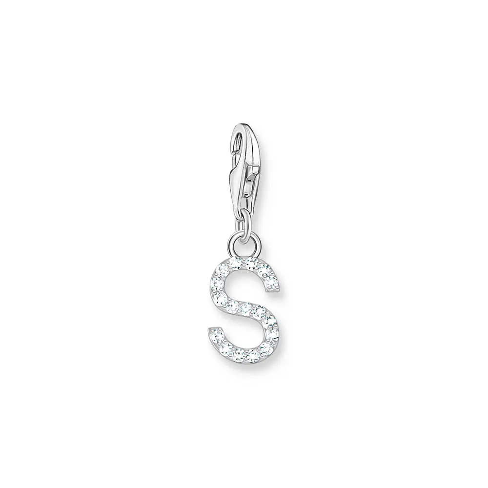 Thomas Sabo Sterling Silver Charmista CZ Letter "S" Charm Sterling Silver	Jewelry