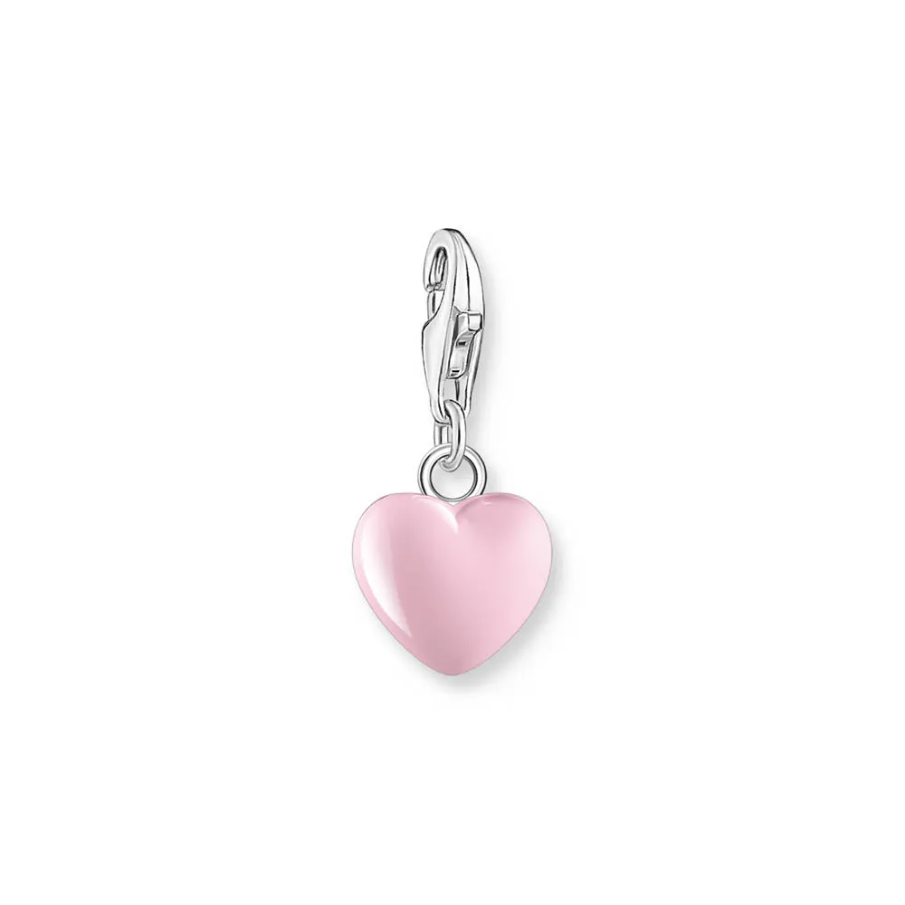 Thomas Sabo Sterling Silver Charmista Pink Enamel Heart Charm Sterling Silver	Jewelry