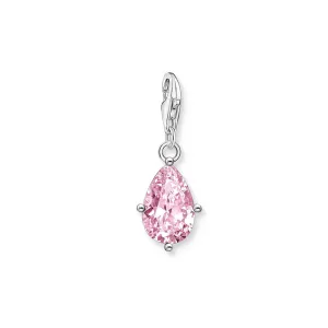 Thomas Sabo Sterling Silver Charmista Teardrop Pink CZ Charm Sterling Silver	Jewelry