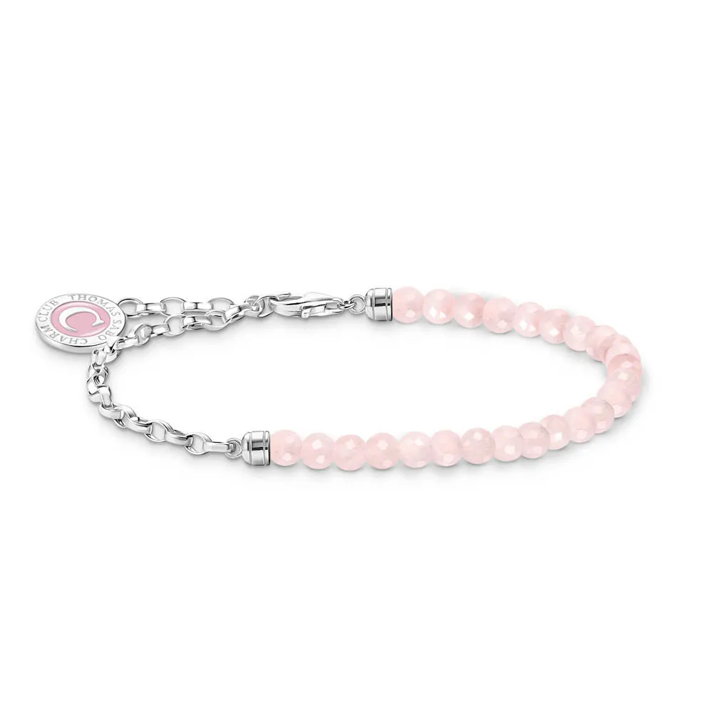 Thomas Sabo Sterling Silver Charmita Rose Quartz 16-19cm Bracelet Sterling Silver	Jewelry