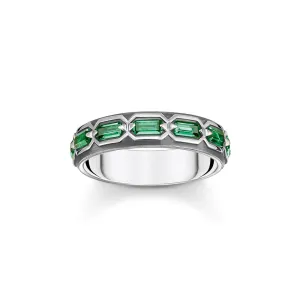 Thomas Sabo Sterling Silver Crocodile Rock Green Ring Sterling Silver	Jewelry