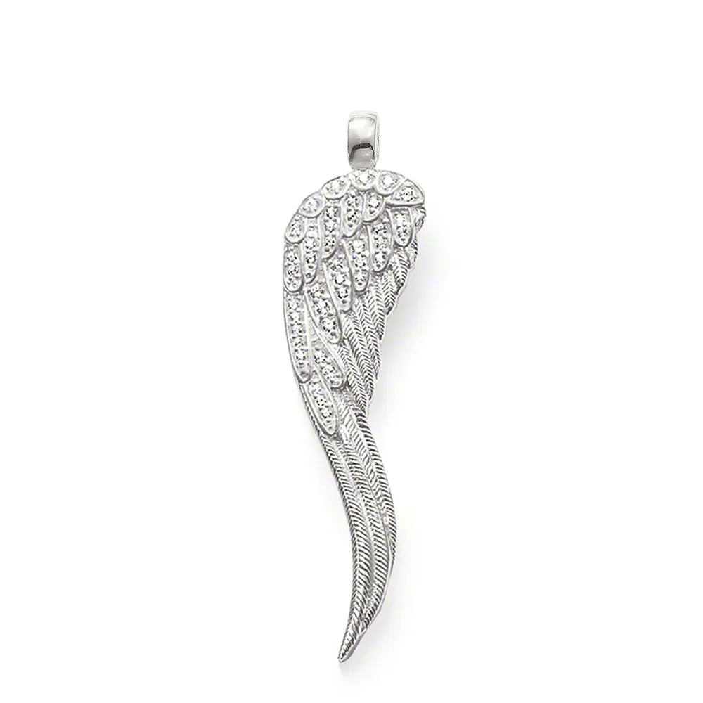Thomas Sabo Sterling Silver Cubic Zirconia Angel Wing Pendant Sterling Silver	Jewelry