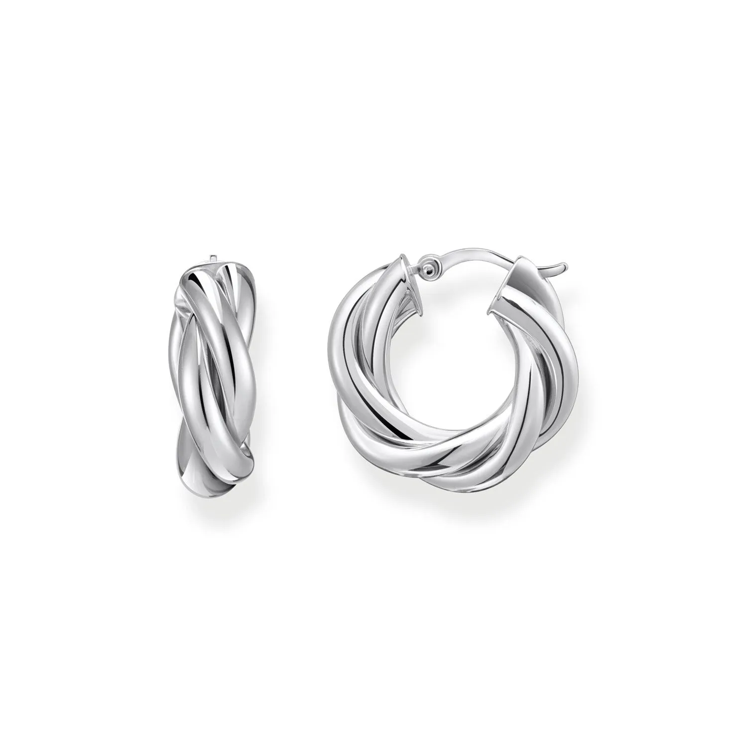 Thomas Sabo Sterling Silver Essential Twisted 20mm Hoop Earrings Sterling Silver	Jewelry