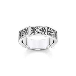 Thomas Sabo Sterling Silver Faceted Band Ring Sterling Silver	Jewelry