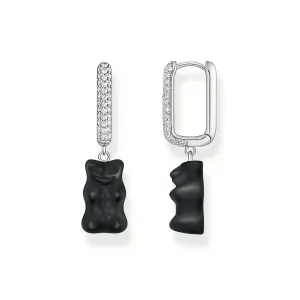 Thomas Sabo Sterling Silver Haribo Cubic Zirconia Black Bear Hoop Single Earring Sterling Silver	Jewelry