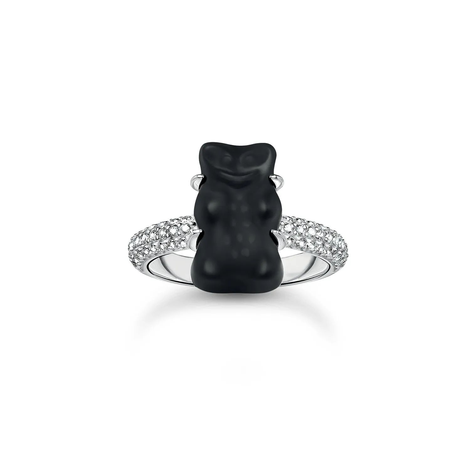 Thomas Sabo Sterling Silver Haribo Cubic Zirconia Black Bear Ring Sterling Silver	Jewelry