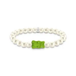 Thomas Sabo Sterling Silver Haribo Pearl Apple Green Bear 17cm Bracelet Sterling Silver	Jewelry