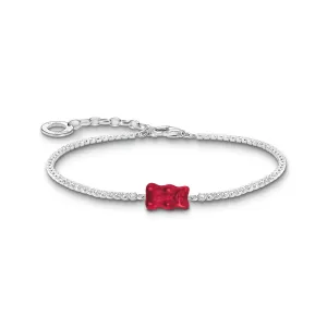 Thomas Sabo Sterling Silver Haribo Red Bear Cubic Zirconia Tennis 16-19cm Bracelet Sterling Silver	Jewelry