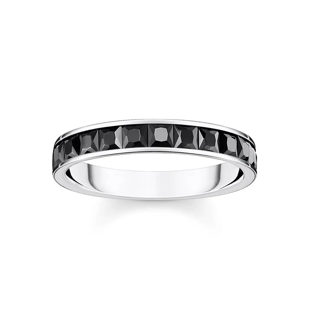 Thomas Sabo Sterling Silver Heritage Black Cubic Zirconia Ring Sterling Silver	Jewelry