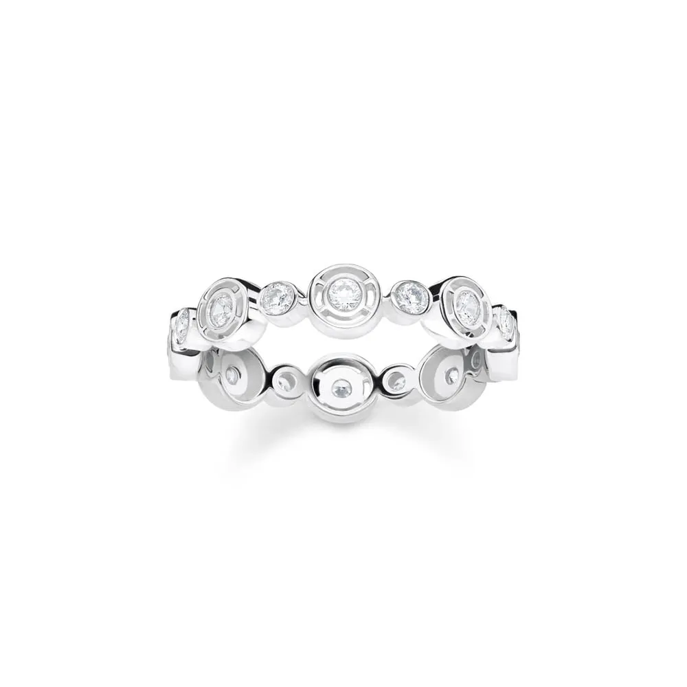 Thomas Sabo Sterling Silver Sparkling Circles Cubic Zirconia Circles Ring Sterling Silver	Jewelry