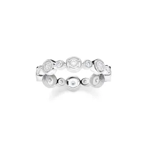 Thomas Sabo Sterling Silver Sparkling Circles Cubic Zirconia Circles Ring Sterling Silver	Jewelry
