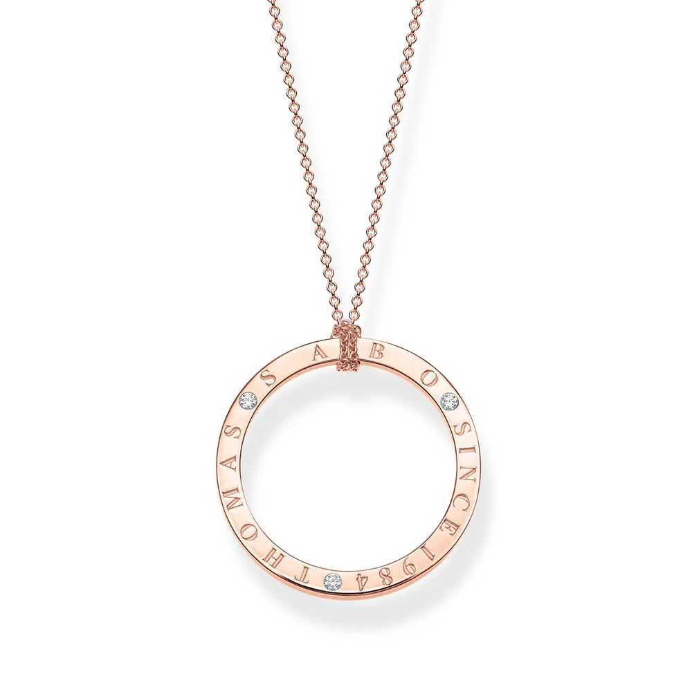 Thomas Sabo Sterling Silver Sparkling Circles T S 1984 90cm Chain Sterling Silver	Jewelry