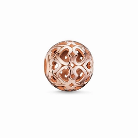 Thomas Sabo 18ct Gold Plated Sterling Silver Karma Bead Heart K0018-415-12