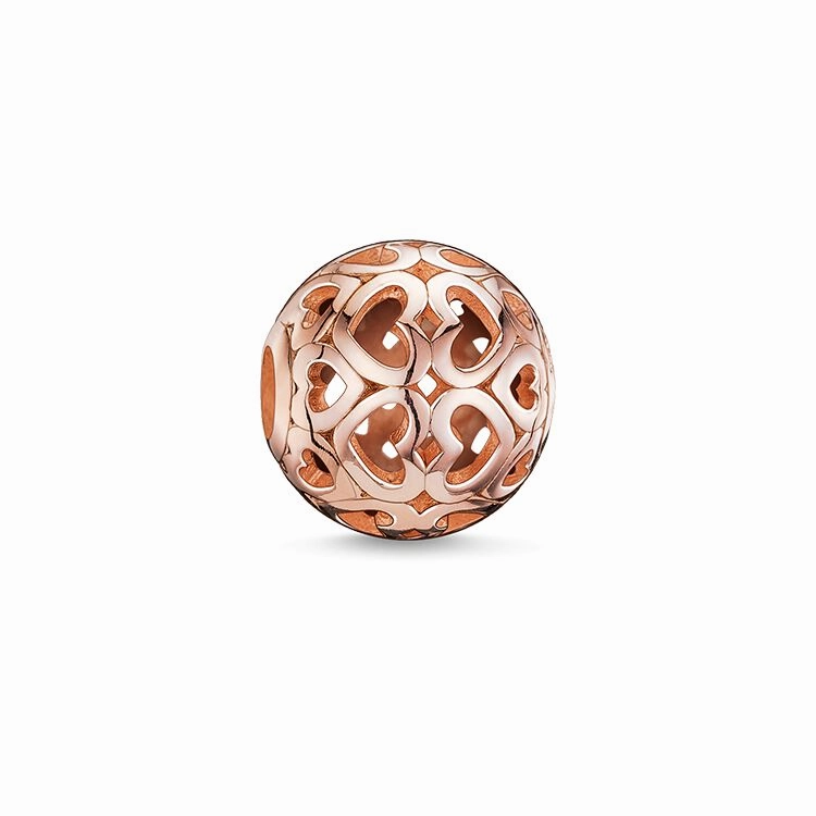 Thomas Sabo 18ct Gold Plated Sterling Silver Karma Bead Heart K0018-415-12