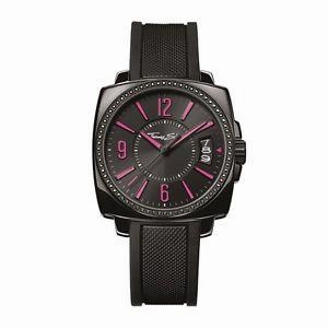 Thomas Sabo Square Rebel Black & Neon Pink Silicone Watch WA0105-208-203