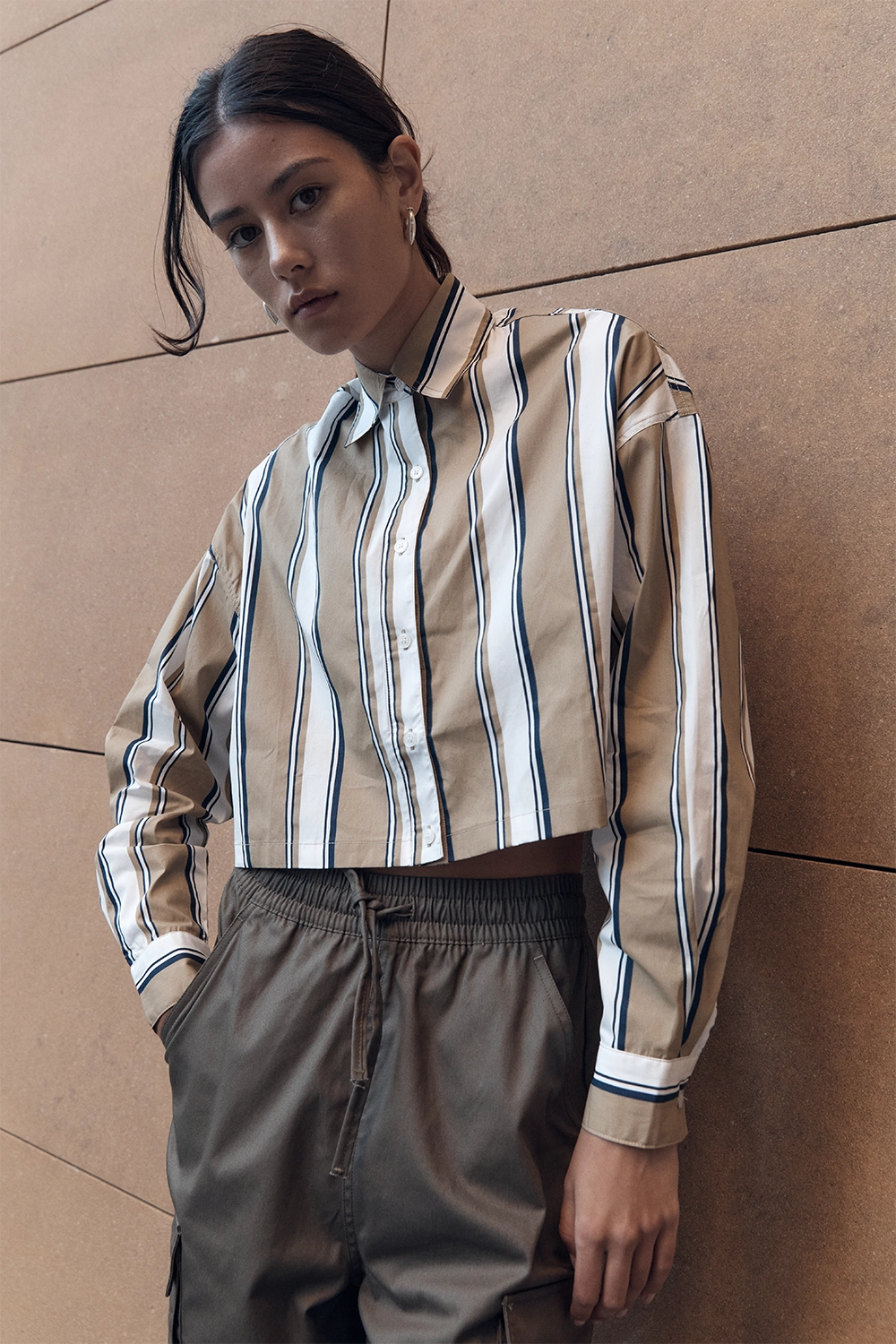 Thomas Shirt Brown/Navy