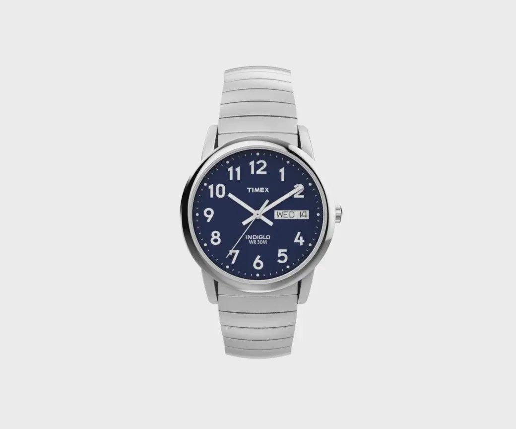 Timex Gents Easy Reader Silver Watch T20031