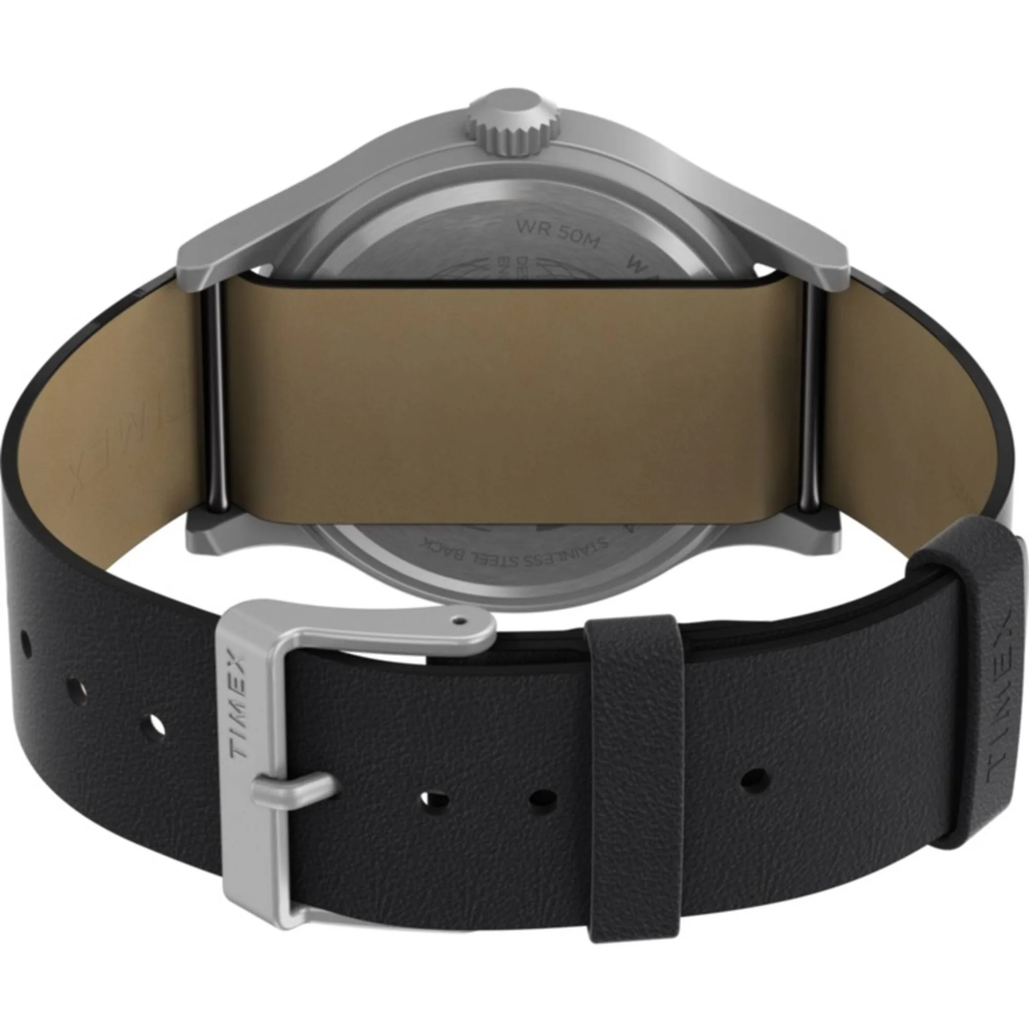 Timex Men's Quartz Watch - Expedition Sierra Black Dial Leather Strap | TW2V07500 Timex Watches