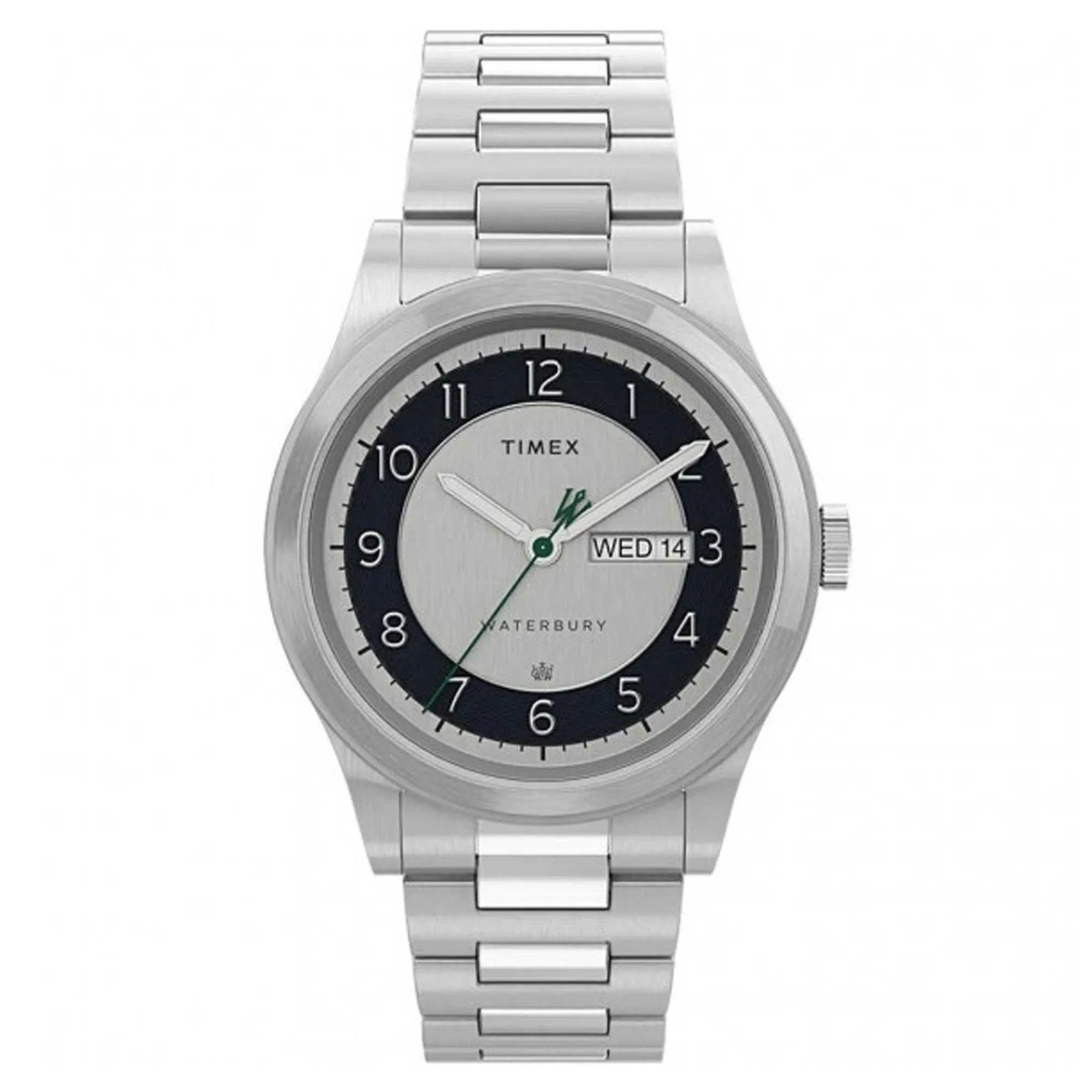 Timex Men's Quartz Watch - Waterbury Black and Silver Dial Bracelet | TW2U99300VQ Timex Watches