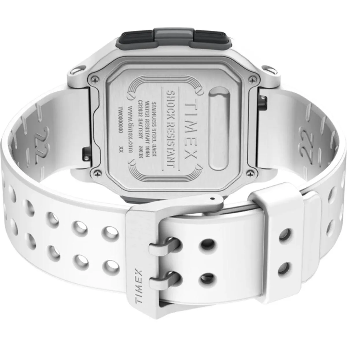 Timex Men's Watch - Command Urban Digital Grey Dial White Rubber Strap | TW5M29100 Timex Watches