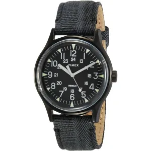 Timex Men's Watch - MK1 Quartz Black Stainless Steel Case Fabric Strap | TW2R68200 Timex Watches